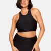 Athena Crop Top -Outdoor Voices Shop 1 hero W200040 TXC BLK Athena Crop Top Black 098