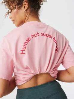 Human Not Superhuman Shortsleeve -Outdoor Voices Shop U301982 CTJ SBT Human Not Superhuman Unisex Tee Sorbet 135