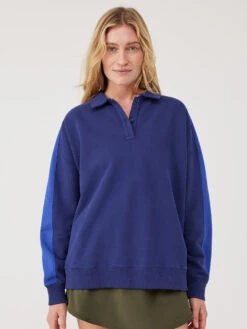 Organic Cotton Terry Polo Sweatshirt