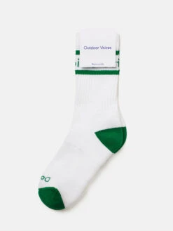 OV Club Crew Sock -Outdoor Voices Shop U601445 PCN WAG OV Club Crew Socks White Algae KBGIpkz