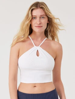 SuperForm™ Rib Halter -Outdoor Voices Shop W201901 SFR WHI Rib Halter White DH 005 jldAaBP