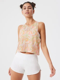 FastTrack Mesh Tank -Outdoor Voices Shop W301490 SMS PKM Fast Track Tank Pink Marble 055