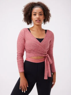 CloudKnit Longsleeve Wrap -Outdoor Voices Shop W301601 HLM DSR All Day Longsleeve Wrap Desert Rose 065