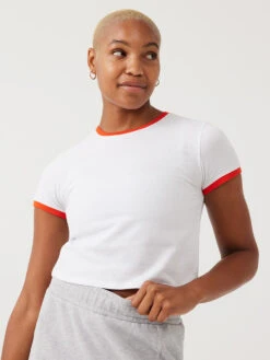 Ringer Shortsleeve -Outdoor Voices Shop W301912 PMC WLB Ringer Shortsleeve White Ladybug 033 RcBNyBy