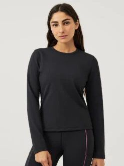 FrostKnit Longsleeve -Outdoor Voices Shop W302052 PLM BLK FrostKnit Longsleeve Black 013