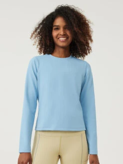 FrostKnit Longsleeve -Outdoor Voices Shop W302052 PLM MOB FrostKnit Longsleeve Morning Blue 081