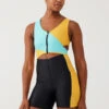 SplashKnit 6" Bodysuit -Outdoor Voices Shop W401707 STW CMB SplashKnit 6in Bodysuit Capri Mango Black 043