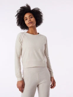 CloudKnit Shrunken Crew -Outdoor Voices Shop W501564 HMJ OAT All Day Shrunken Crew Oatmeal 075 tJkUV7V