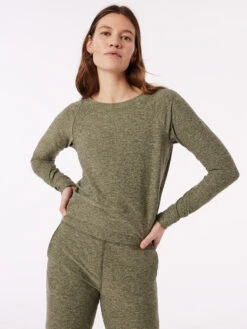 CloudKnit Shrunken Crew -Outdoor Voices Shop W501564 HMJ TTR All Day Shrunken Crew Tea Tree 080 wCIILkw