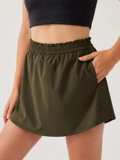 Relay Snap 3" Skort 7 Relay Snap 3" Skort -Outdoor Voices Shop W701818 REC FST Snap 3in Skort Forest 061